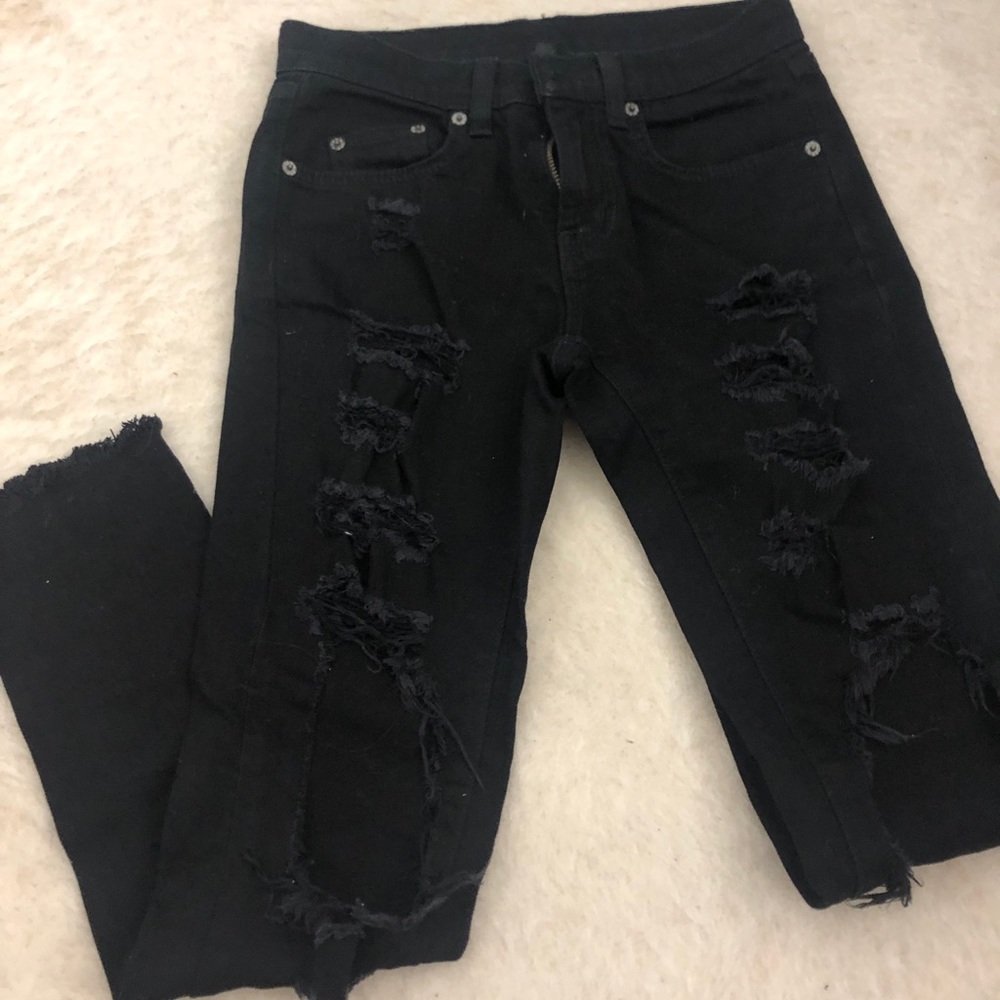 CARMAR Black Ripped Skinny Jeans